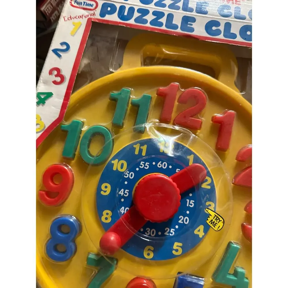 Fun Time Teach Time Puzzle Clock Educational Toy Children Ages 3 and Up